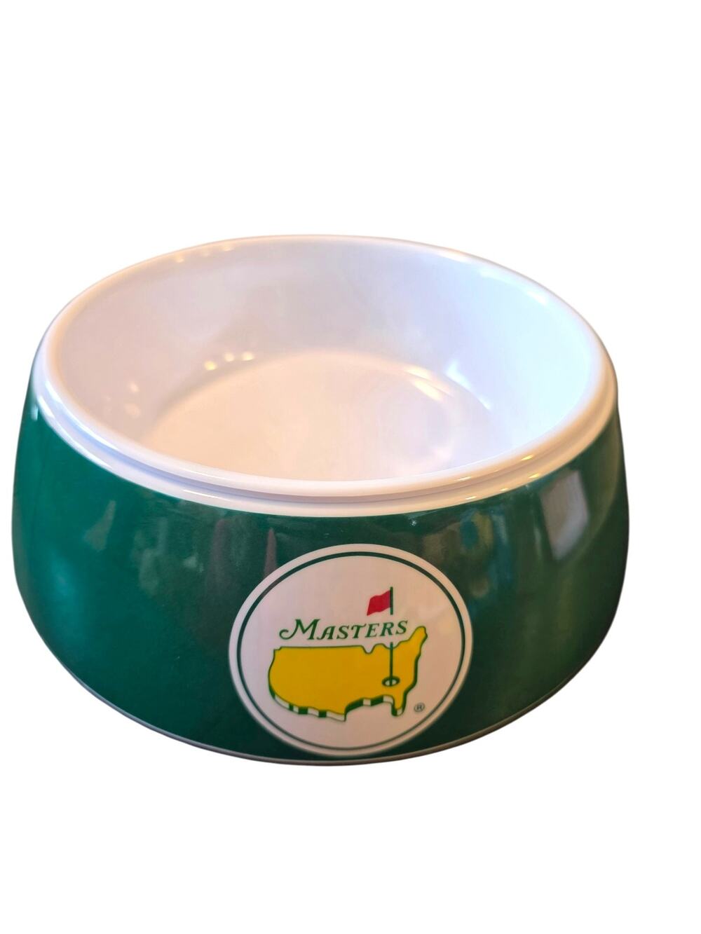 Masters Golf Tournament Augusta Logo Pet Bowl Plastic Green Dog Cat